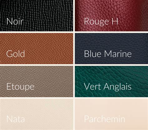 hermes color palette|Hermes luggage color chart.